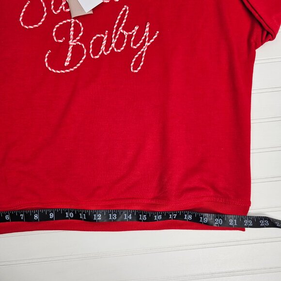 Philosophy Santa Baby Women's Red Ultra Soft Holiday Sweatshirt Size XL NWT - Picture 13 of 15